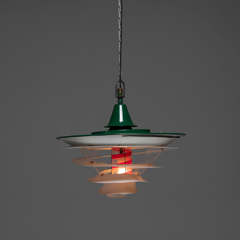 A vintage Poul Henningsen lamp designed for the Tivoli Gardens in 1941.